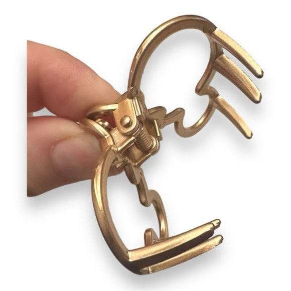 🆕 NWT Disney Minnie Mouse Frosted Goldtone Claw Hair Clip - Picture 5 of 6